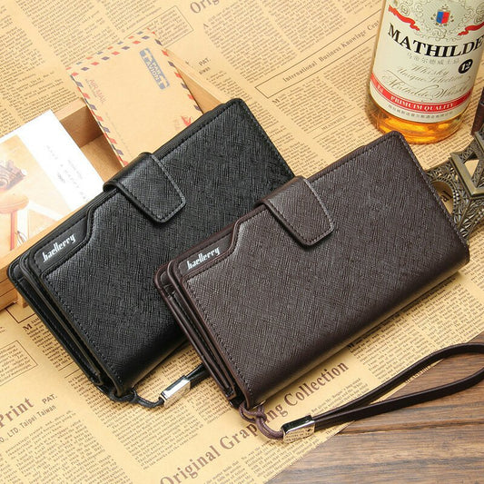 Top Quality leather long wallet men pruse male clutch zipper around wallets men women money bag pocket mltifunction