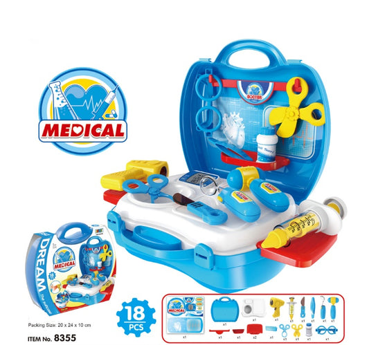 House suitcase toy kitchen cutlery set