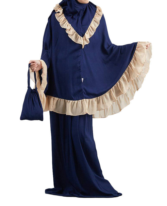 Girls' Long Sleeve Ramadan Abaya with Hijab