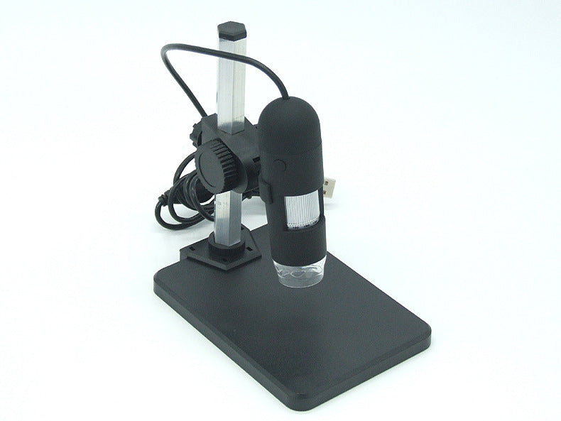 High-Speed DSP Digital Microscope, 0.3M Video, 1000X Zoom, USB Powered, Adjustable LED, Driver-Free, Windows Compatible (Black)