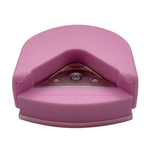 Compact Plastic and Metal Corner Cutter in Black, Pink, and Blue