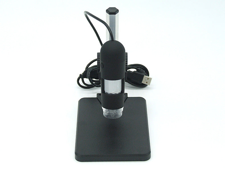 High-Speed DSP Digital Microscope, 0.3M Video, 1000X Zoom, USB Powered, Adjustable LED, Driver-Free, Windows Compatible (Black)
