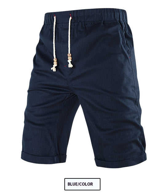 Men's Summer Sports Casual Shorts Drawstring Zipper Pocket With Solid Color