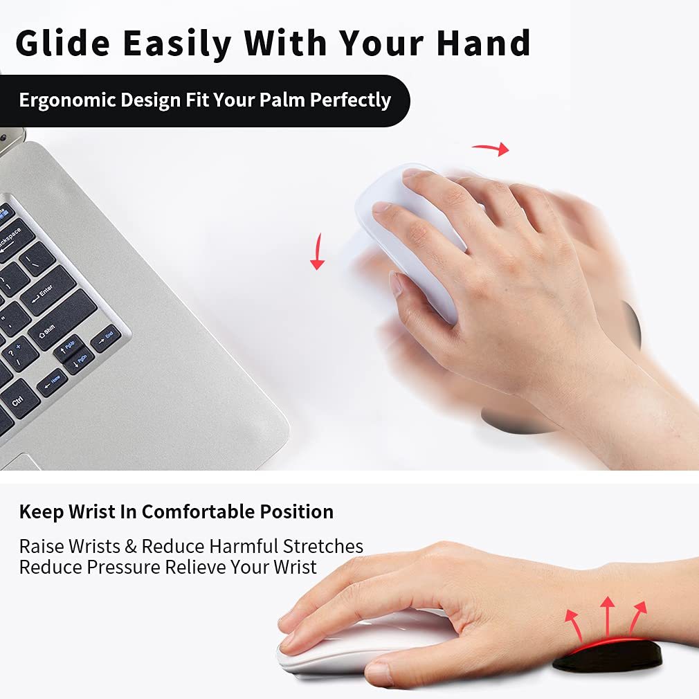 Ergonomic Gliding Wrist Rest Mouse Pad – Silicone, Right-Handed, Non-Slip, Comfortable Support for Wrist Pain Prevention