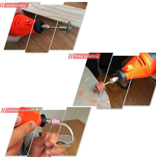 180W Variable Speed Electric Grinder Kit – 30000RPM Rotary Tool with 186 Accessories for Wood, Jade, Stone, and Crystal