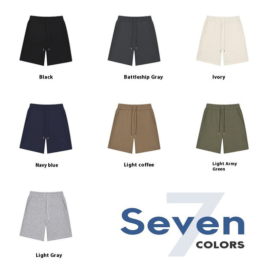 Air Layer Knitted Japanese Sports Drawstring Leisure Shorts