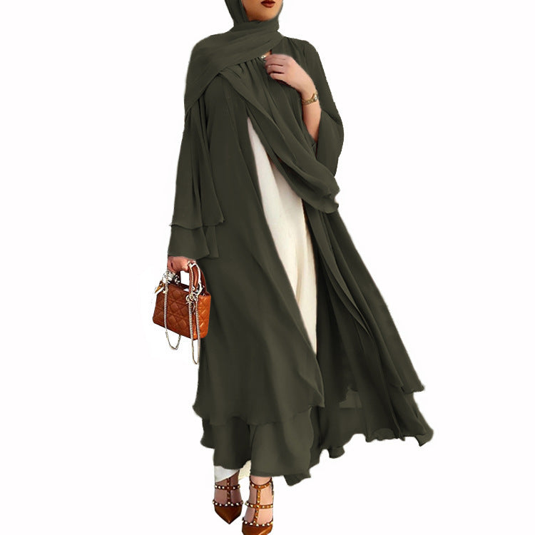 Elegant Modest Abaya Dress – Lightweight Polyester Blend