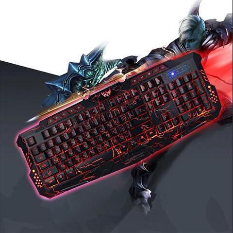 LED Backlit Gaming Keyboard - 3 Colors, Ergonomic & Waterproof