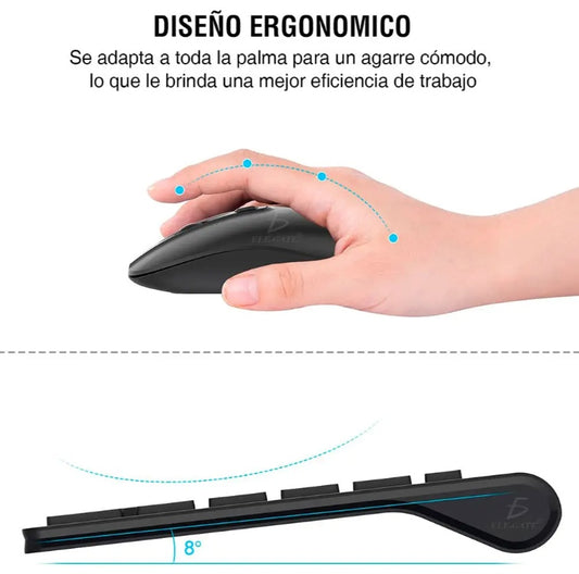 Silent Click Wireless Keyboard And Mouse Kit