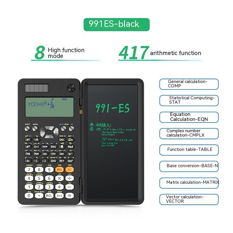 Scientific Calculator with LCD Notepad for Efficient Calculation and Note Taking