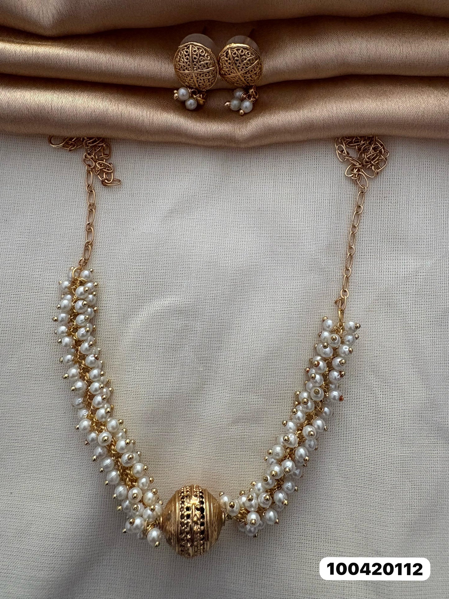 Anvika Necklace – Matte Gold Finish