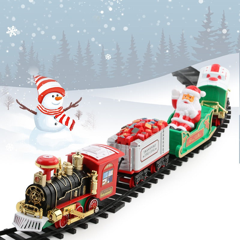 Electric Train Track Around the Christmas Tree – For Ages 3+
