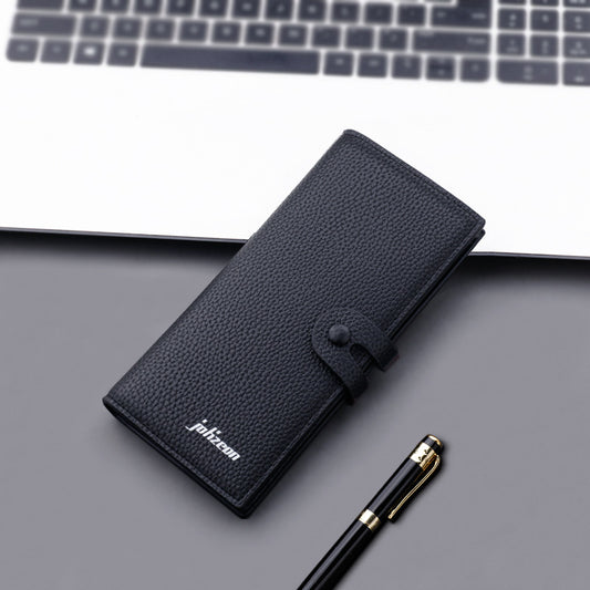 Snap Wallet Men's Long Button Trend Brand Wallet College Student Niche Design Wallet Large Capacity Men's And Women's