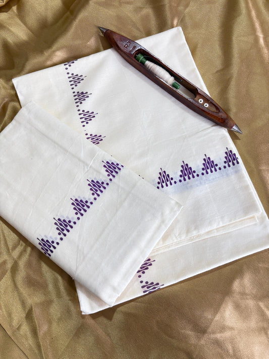 Mazha Tulli Print -Set Mundu