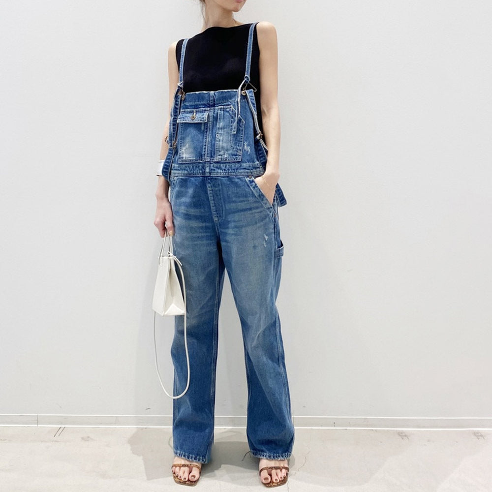 High Waist Casual Suspender Pants for Women – Japanese & Korean Style