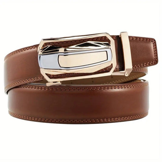 Men's Two-layer Cowhide Business Casual All-match Pants Belt