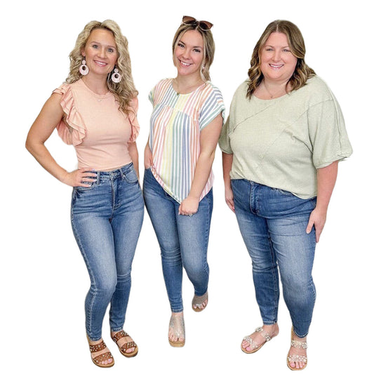 Light Blue High Elasticity Skinny Jeans for Women