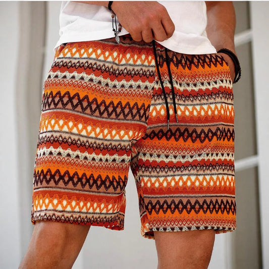 Men's Pocket Decorative Four-sided Stretch 3d Printed Thin Youth Casual Shorts