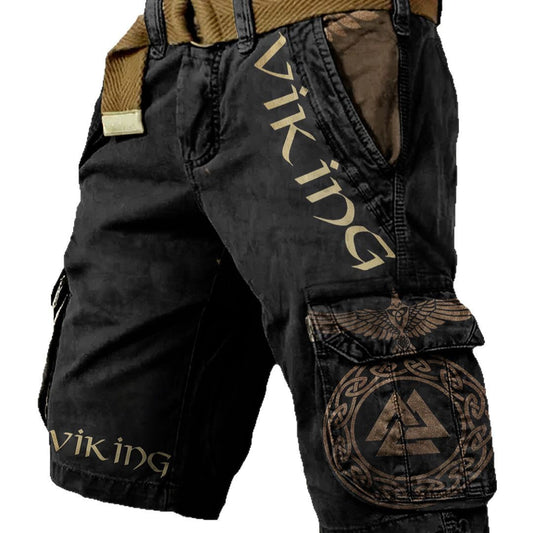 Trendy 3D Digital Printing Stylish Zipper Men's Shorts