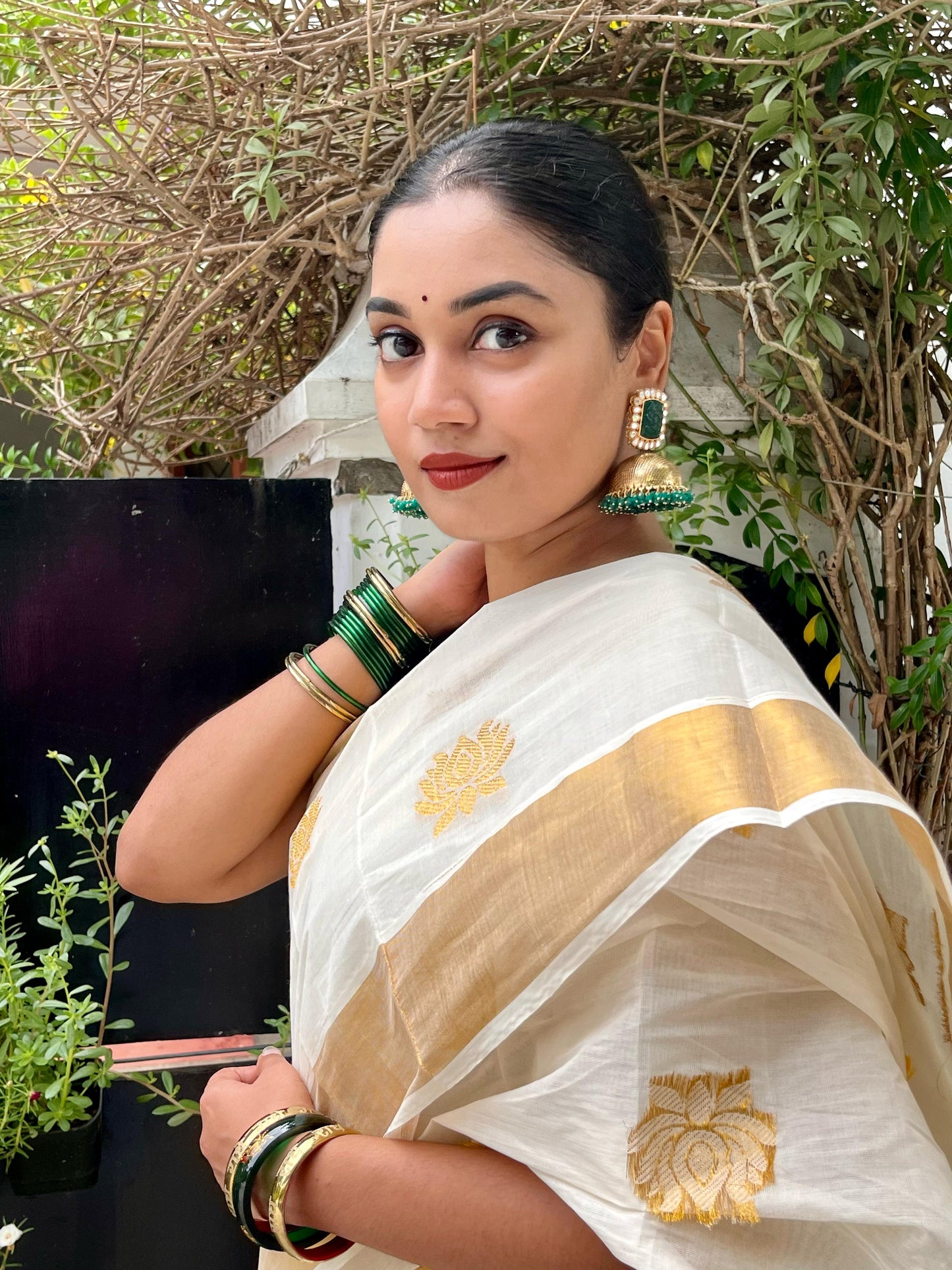 Handloom Replica cotton mango weave saree