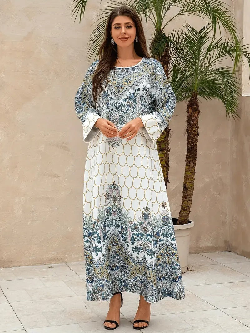 Yahua Floral Print Women's Abaya