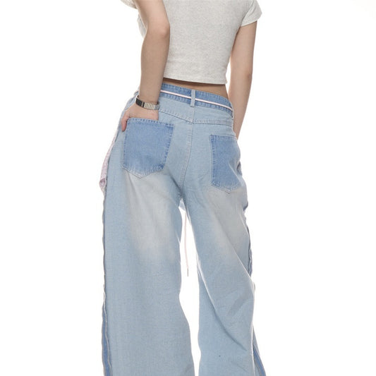 Light Blue Wide Leg Pants for Women