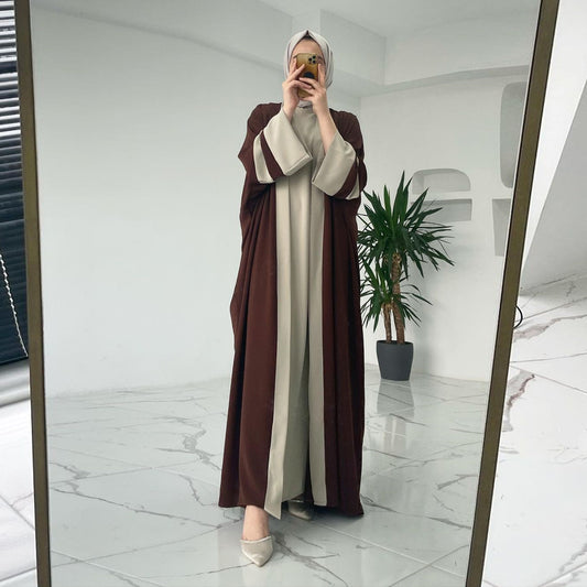 Two-Piece Long Dress Abaya Set
