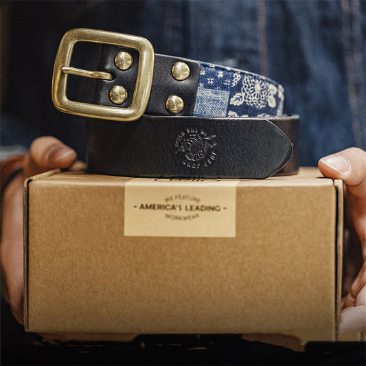 First Layer Cowhide Vintage Belt Men