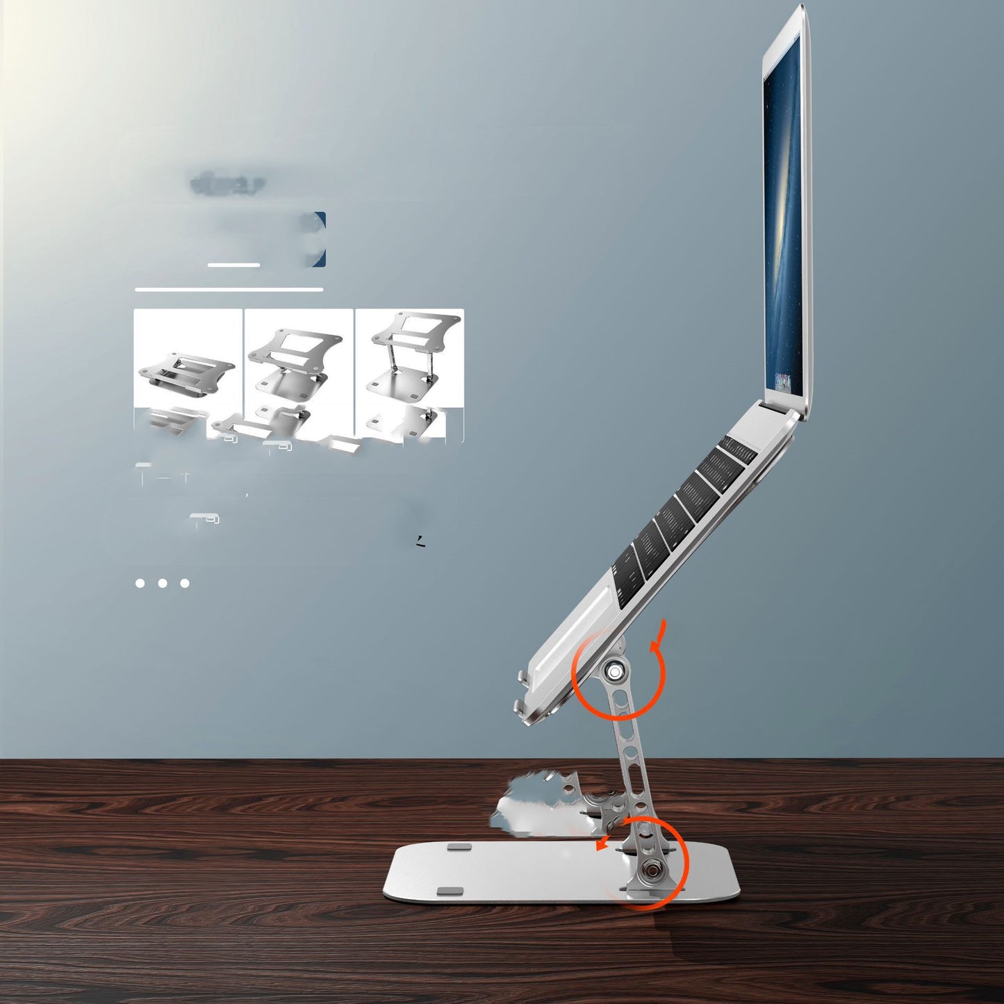 Aluminum Notebook Cooling Stand – Air Cooling Rack for Notebooks and Ultrabooks
