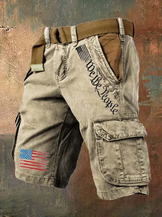 Workwear Casual Men's Thin Multi-pocket Fifth Pants