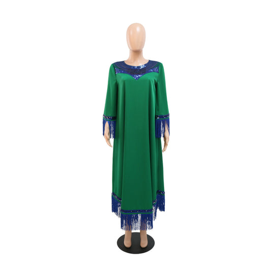 Morocco Women Sequins Kaftan Evening Dress