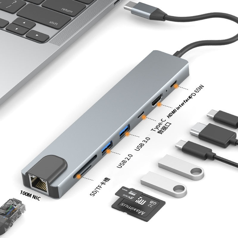 Multi-Function USB-C Splitter Hub – Compact & Efficient