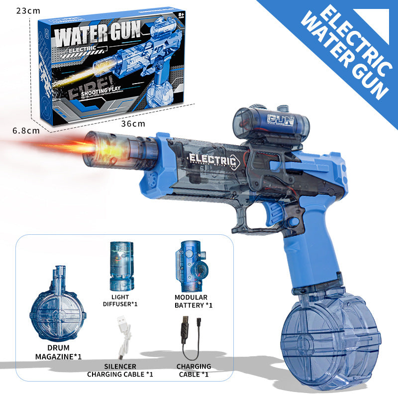 New Electric Automatic Water Gun With light Sprays Water Continuously High-pressure High-speed Powerful Ice Blast Water Gun Toys