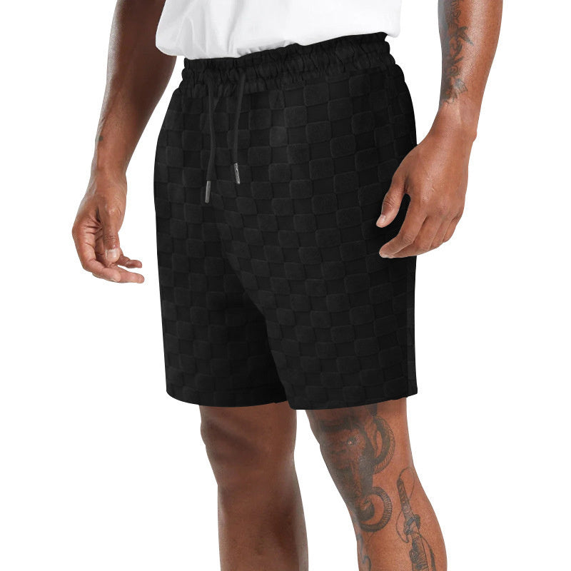 Five-point Checkerboard Plaid Loose Sports And Leisure Shorts