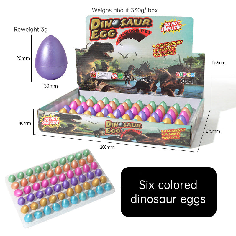 Dinosaur egg children soak in water to expand hatching small toys cracked shell simulation animal