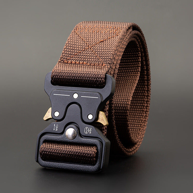Men's Outdoor Nylon Elastic Buckle Belt Work Clothes Belt
