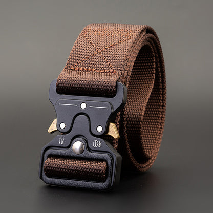 Men's Outdoor Nylon Elastic Buckle Belt Work Clothes Belt