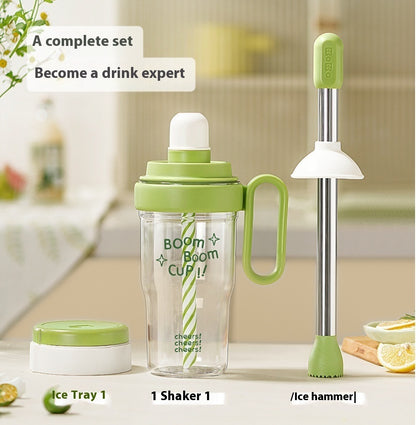 Plastic Shaker Cup with Ice Hammer and Small Ice Tray