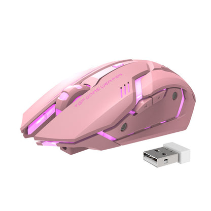 T1 Wireless Gaming Mouse – Ergonomic Design, 1600 DPI, 6 Buttons, USB Receiver, 2.4GHz Wireless, Compatible with Laptops