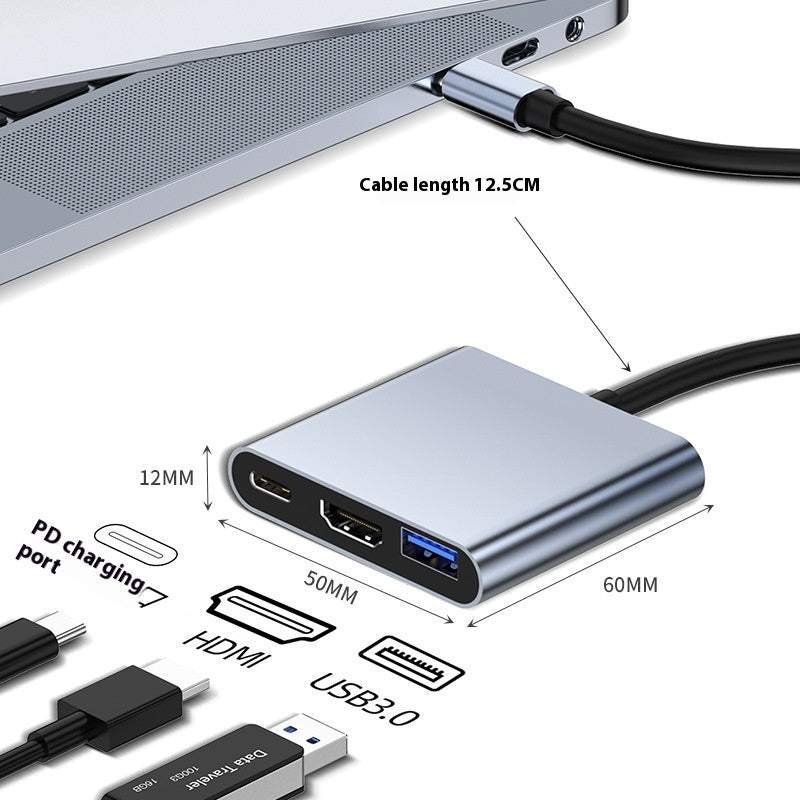 Multi-Function USB-C Splitter Hub – Compact & Efficient