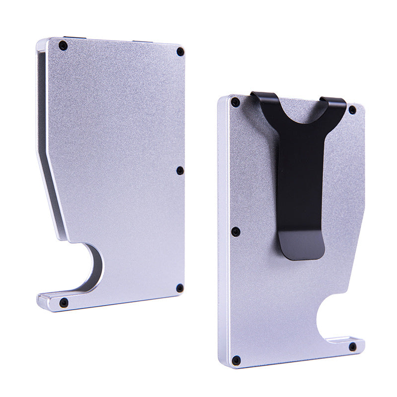 Aluminum Alloy Card Box RFID Anti-Magnetic Anti-Theft Card Box Metal Automatic Bullet Card Credit Card Box Spot AK-2