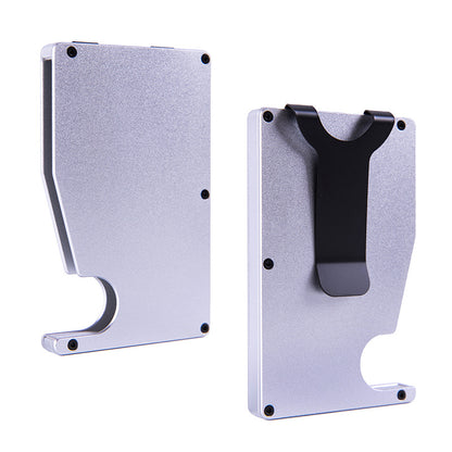 Aluminum Alloy Card Box RFID Anti-Magnetic Anti-Theft Card Box Metal Automatic Bullet Card Credit Card Box Spot AK-2