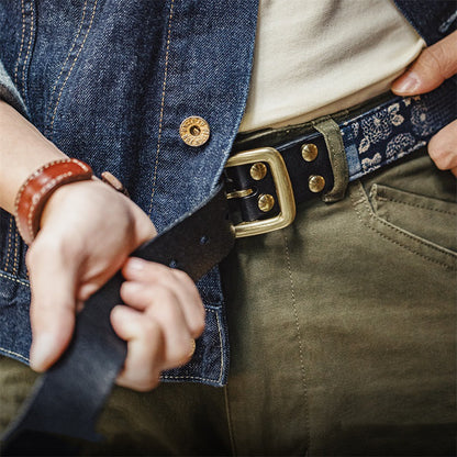 First Layer Cowhide Vintage Belt Men