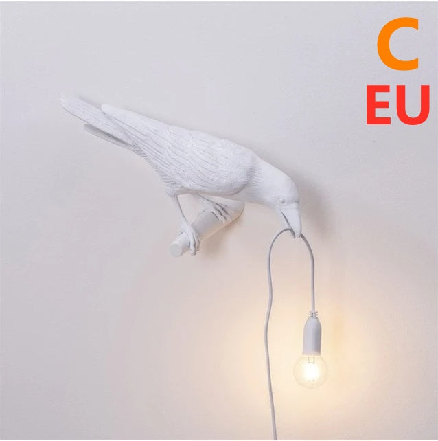 Modern Resin Wall and Desk Lamp with Plug Options – White & Black, Multiple Standards
