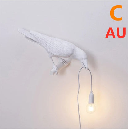 Modern Resin Wall and Desk Lamp with Plug Options – White & Black, Multiple Standards