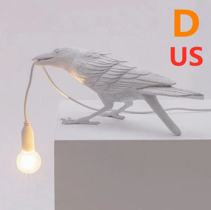 Modern Resin Wall and Desk Lamp with Plug Options – White & Black, Multiple Standards