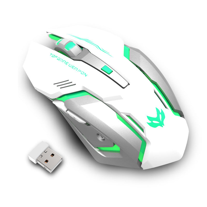 T1 Wireless Gaming Mouse – Ergonomic Design, 1600 DPI, 6 Buttons, USB Receiver, 2.4GHz Wireless, Compatible with Laptops