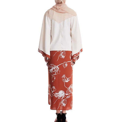 Abaya  Two-piece Set with Loose Waist and Long Skirt