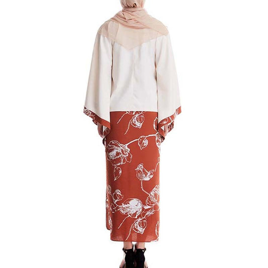 Abaya  Two-piece Set with Loose Waist and Long Skirt