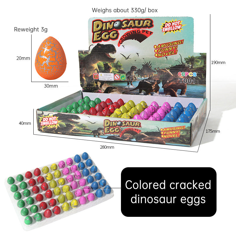 Dinosaur egg children soak in water to expand hatching small toys cracked shell simulation animal
